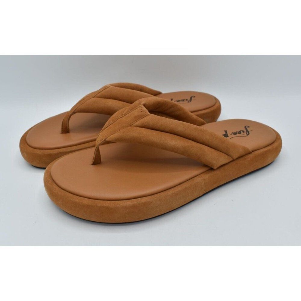Free People Womens Size EU 37.5 US 7.5 Wonderland‎ Tan Brown Thong Sandals